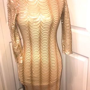 Sequined, Fitted Special Occasion Mini Dress